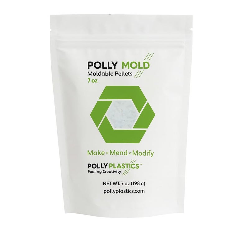 Polly Plastics Professional-Grade Moldable Plastic Pellets by Polly Plastics - Cosplay & Hobbyist Supplies for Crafting, Repairs, and More - Re-Seal Bag with Idea Booklet (7 oz) - Image 1